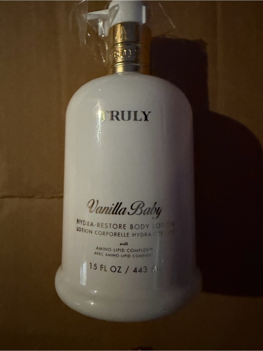 TRULY Vanilla Baby Body Lotion - White with Gold Pump